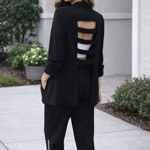 Gianni Bini Black Blazer with Strappy Back